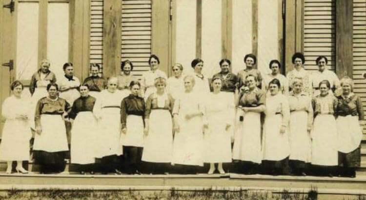 Archival photo of women