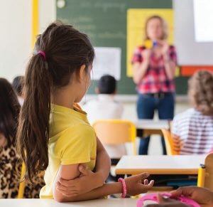 Child in a classroom