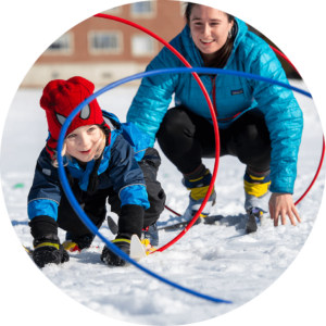 Playing in the snow