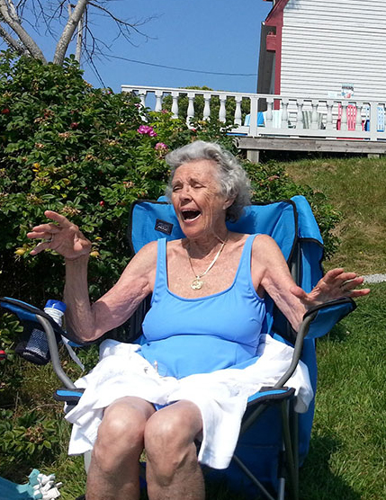 elderly woman in chair