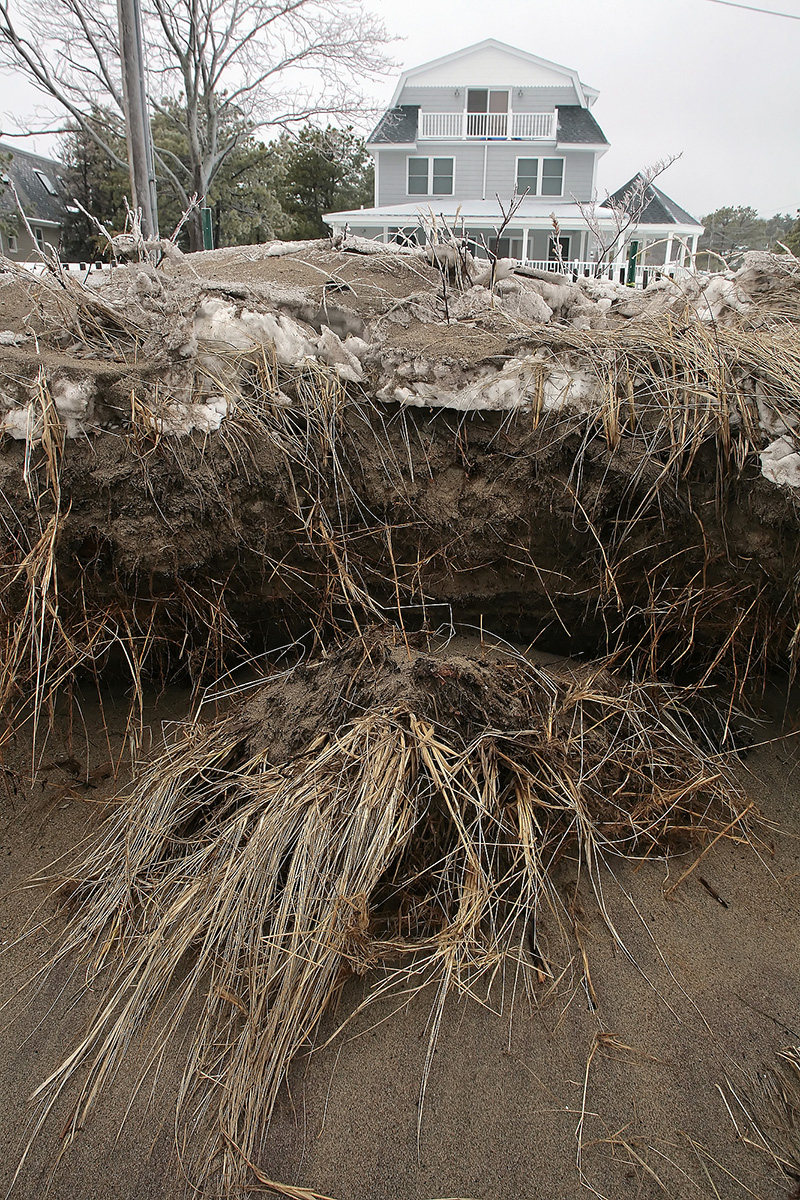 Beach erosion on the coast of Maine