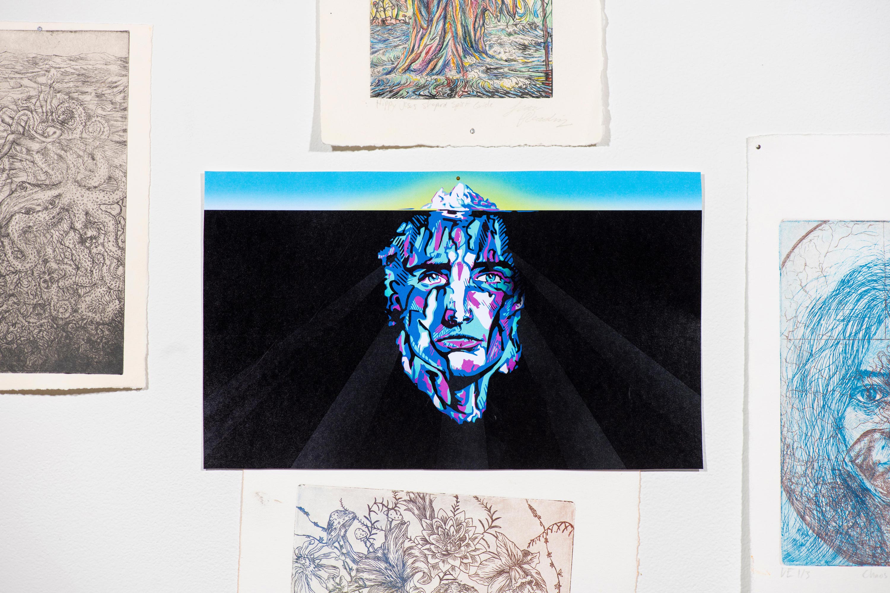 Suite of Intaglio Prints by Liam Reading [Intaglio Print, Watercolor, and Acrylic 2017-2018]