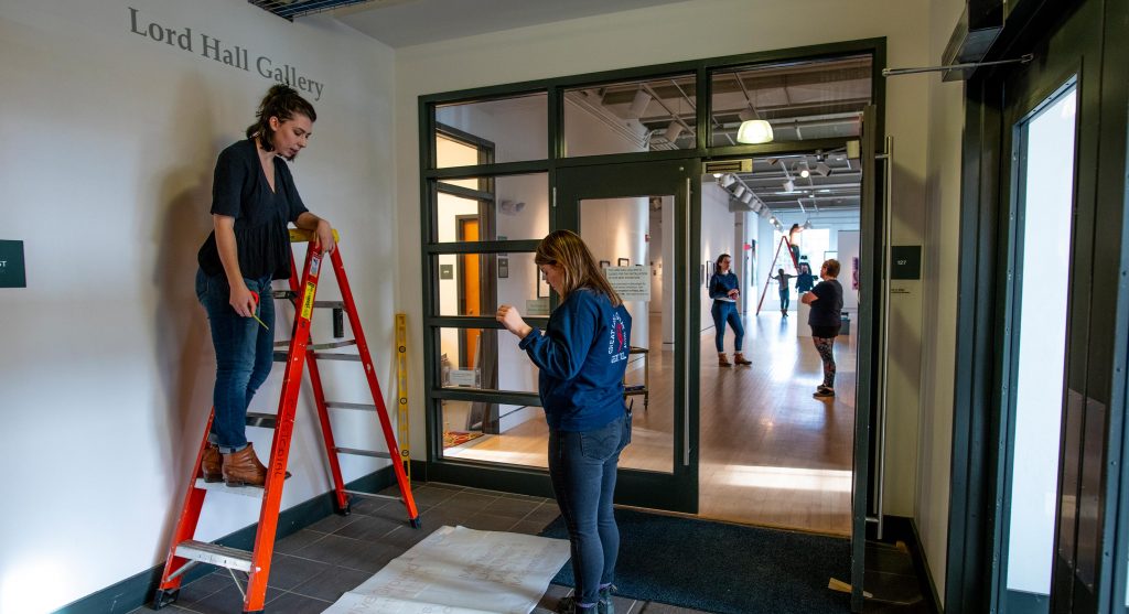 gallery entrance setup