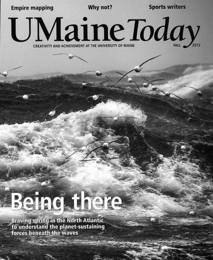 A photo of a UMaine Today Magazine cover from the Fall 2012 issue