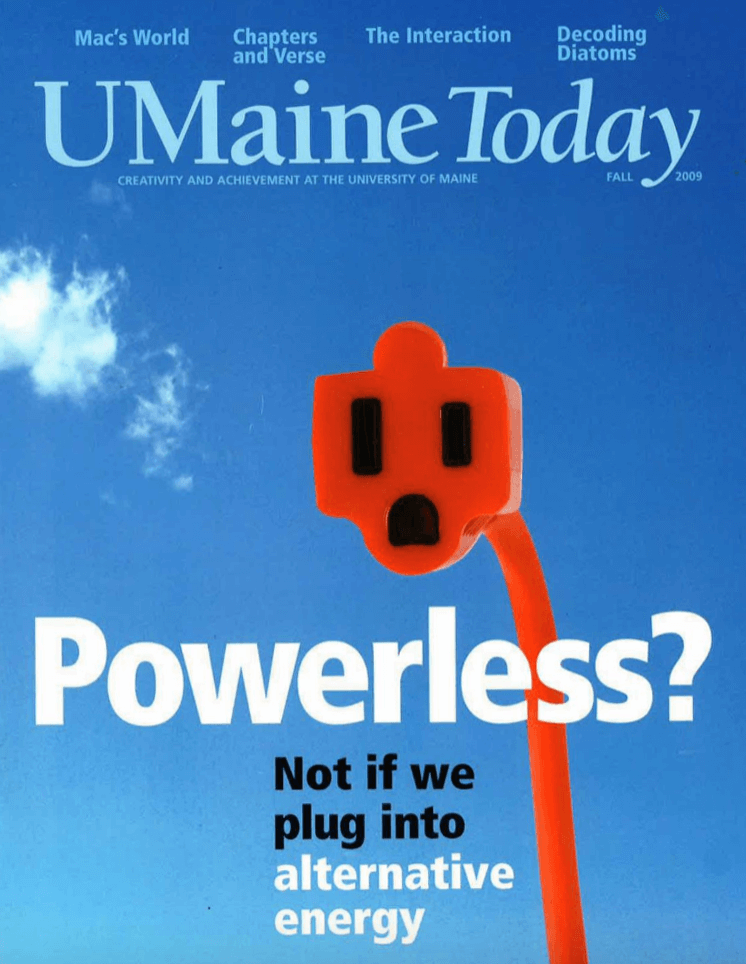 A photo of the cover of the Fall 2009 issue of UMaine Today magazine