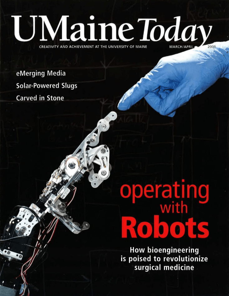 A photo of the cover of the March/April 2009 issue of UMaine Today magazine