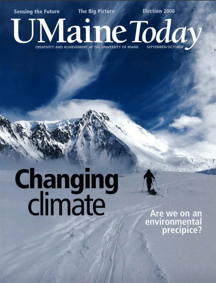 A photo of the cover of the September/October 2008 issue of UMaine Today magazine
