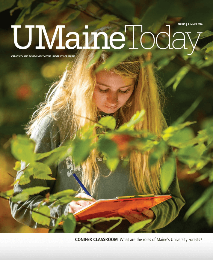 A photo of a UMaine Today Magazine cover from the Spring/Summer 2020 issue