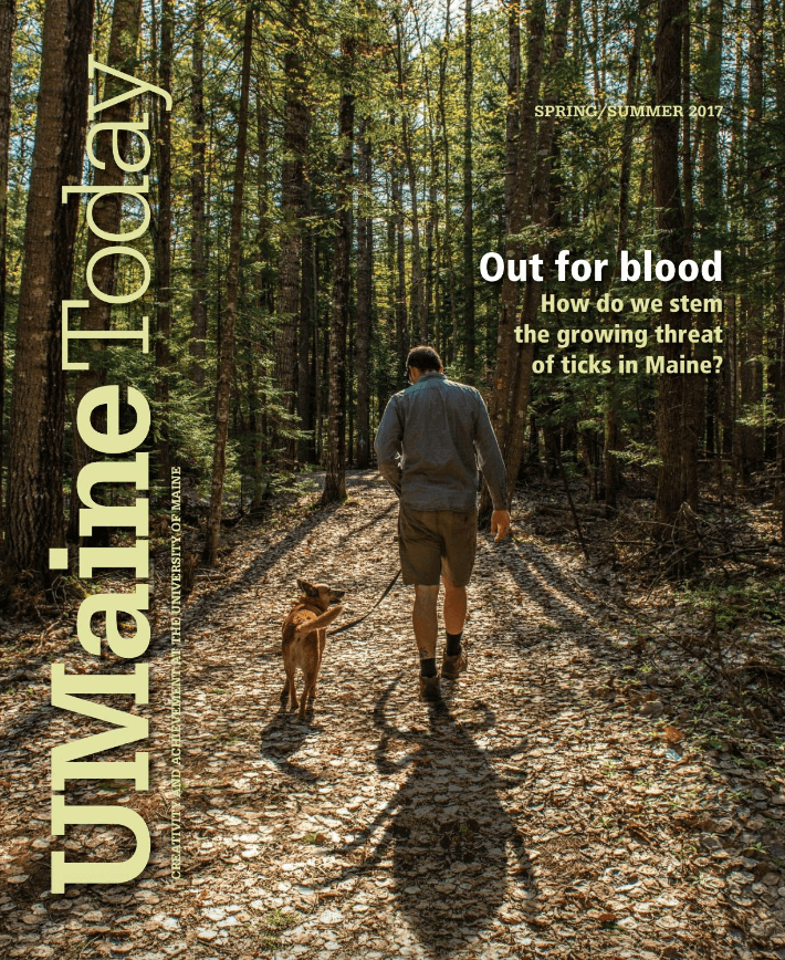 A photo of a UMaine Today Magazine cover from the Spring/Summer 2017 issue